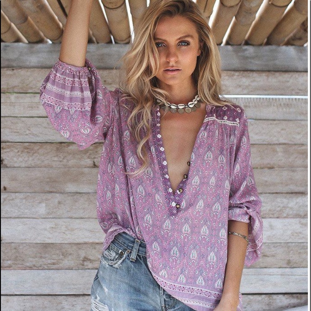 Spell Medium Oracle Blouse Lavender 💜 - Picture 1 of 7